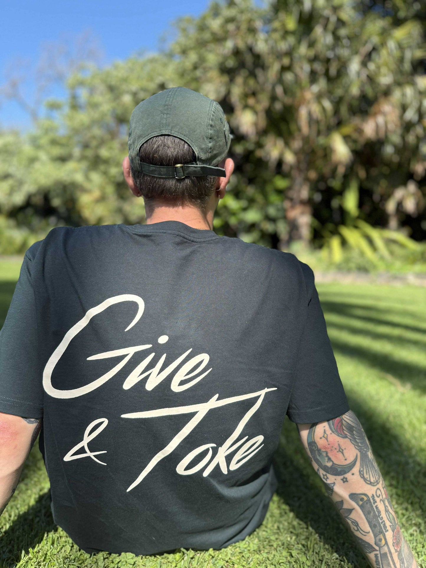 Give & Toke Tee - Pine Green