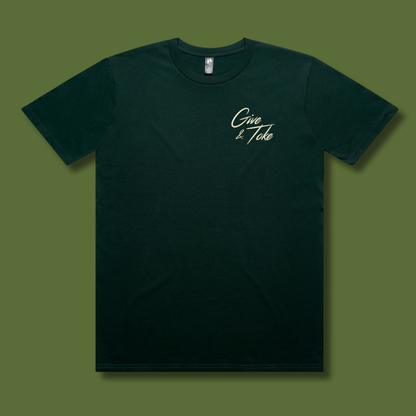 Give & Toke Tee - Pine Green