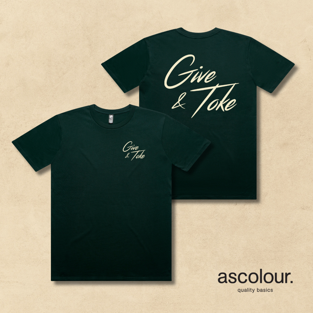 Give & Toke Tee - Pine Green